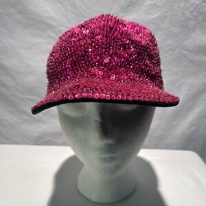 Glamorous Pink Sequin Hat